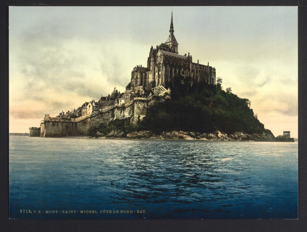 Looking northeast at high water. Mont St. Michel