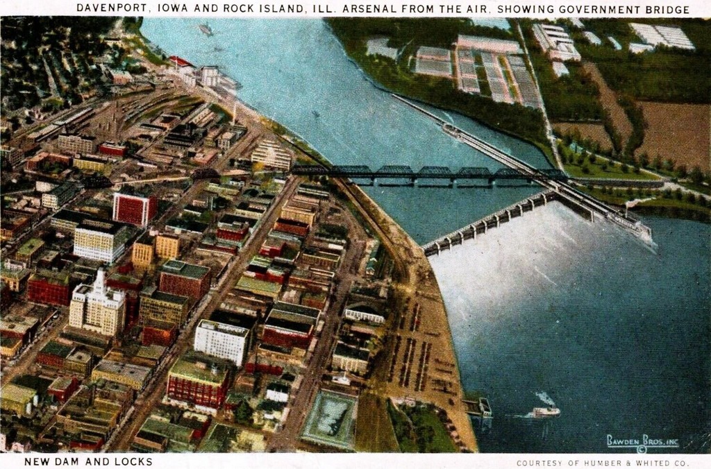 Davenport and Rock Island. New Dam, Locks, Government Bridge