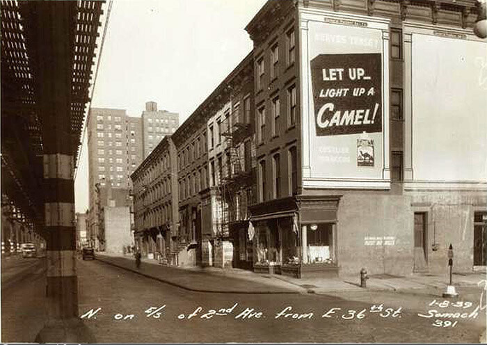 Second Avenue, east side, north from E. 36th Street