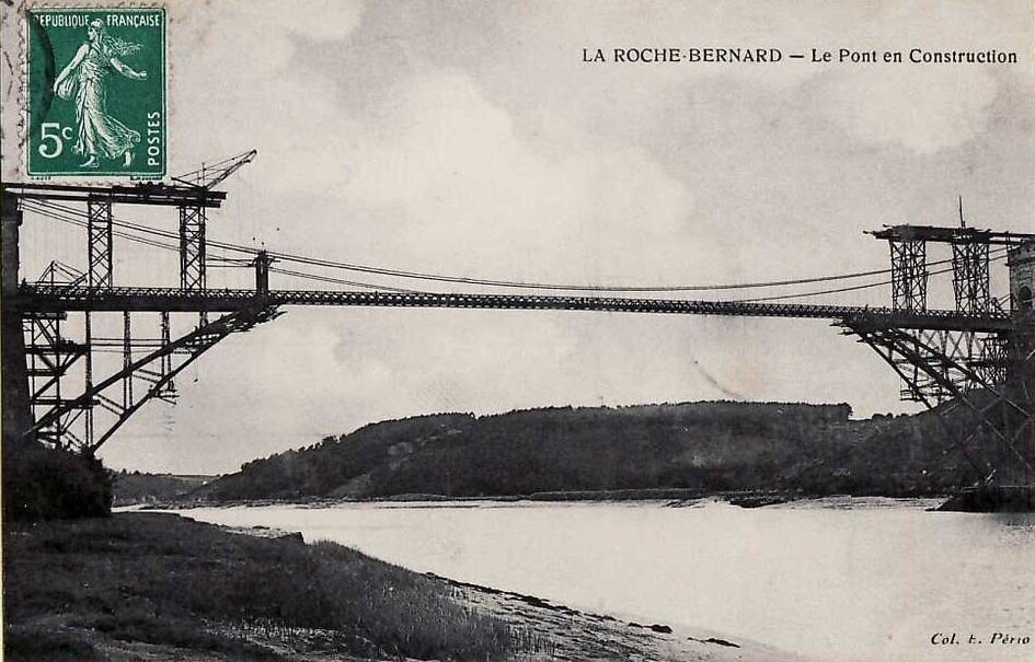 Le second pont de La Roche-Bernard en construction