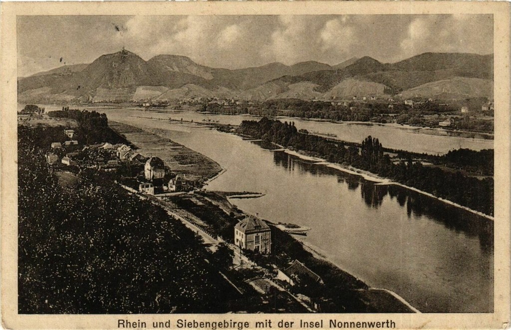 Rhein und Siebengebirge mit der Insel Nonnenwerth