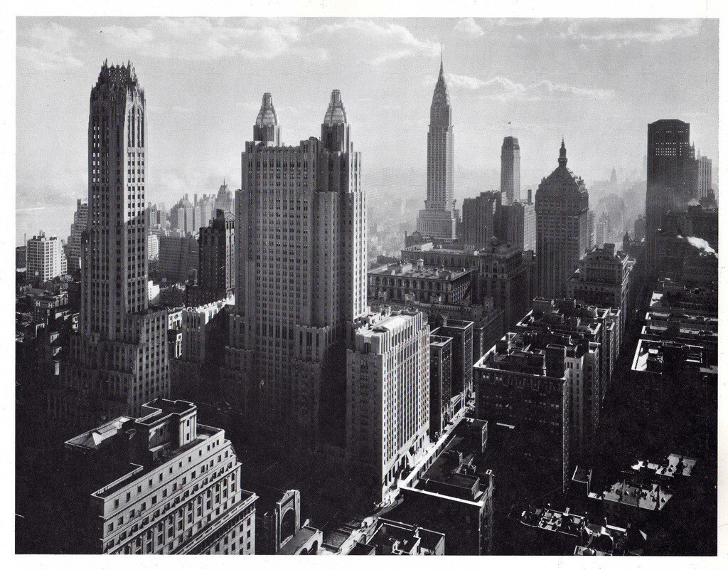 The new Park Avenue skyscrapers looking southeast from DuMont Building