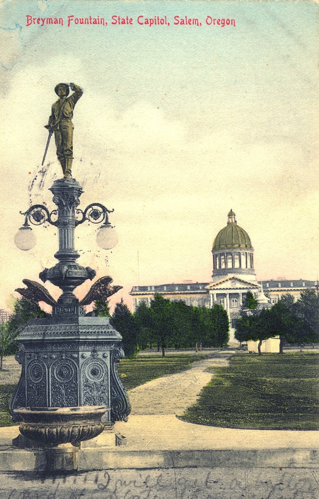 Salem. Breyman Fountain & State Capitol
