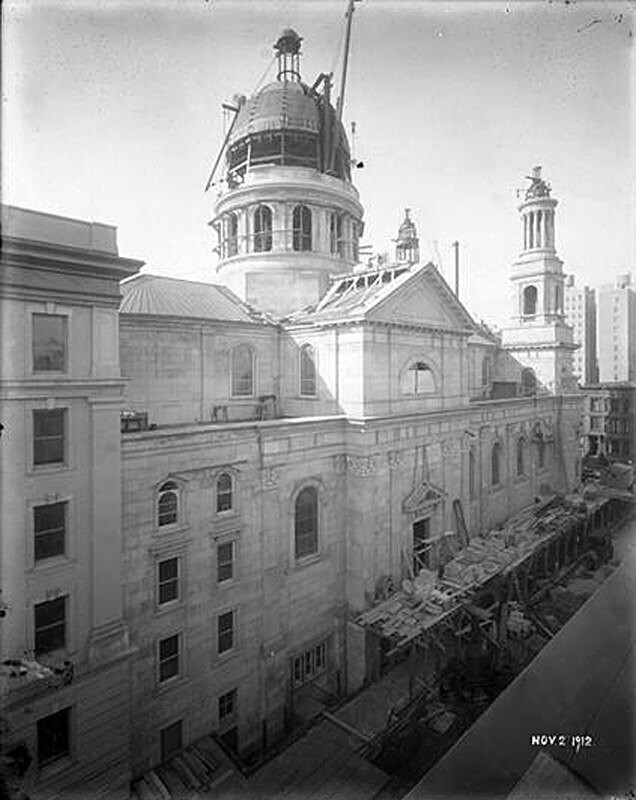 76th Street and Lexington Avenue. Saint Jean Baptiste Catholic Church, under construction.
