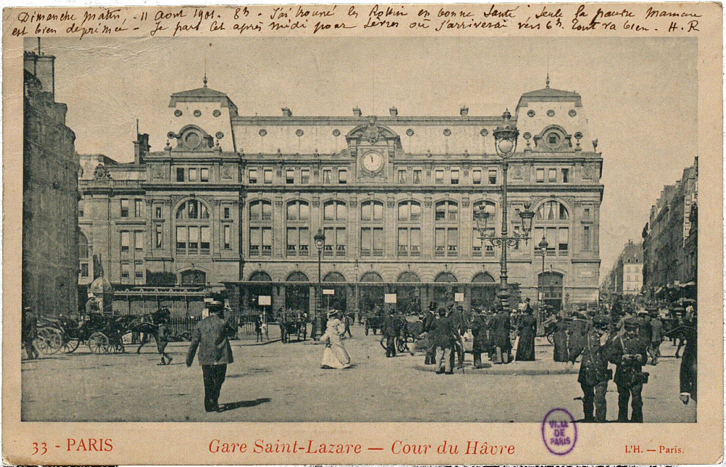 Gare Saint-Lazare. Cour du Hâvre