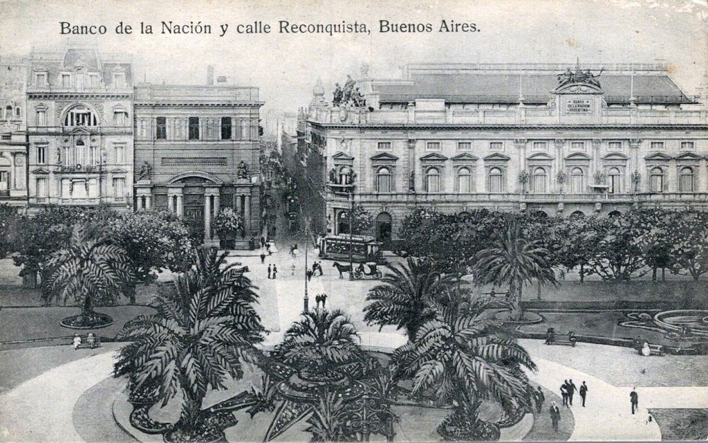 Banco de la Nación y calle Reconquista