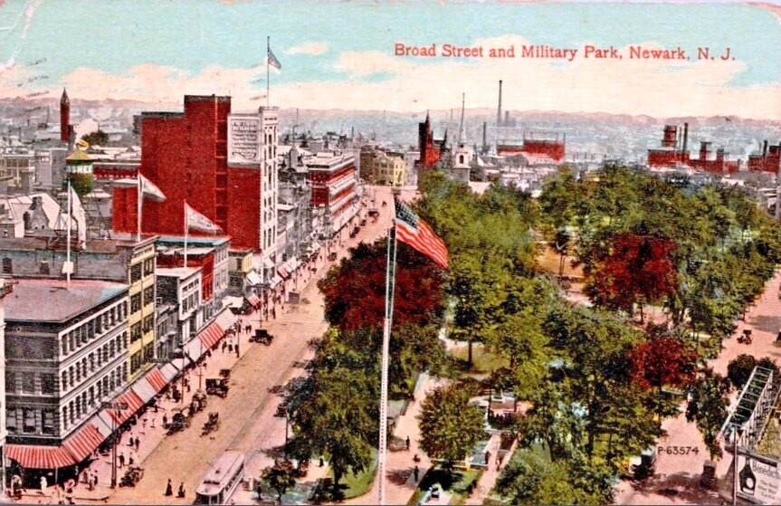 Newark. Broad Street & Military Park