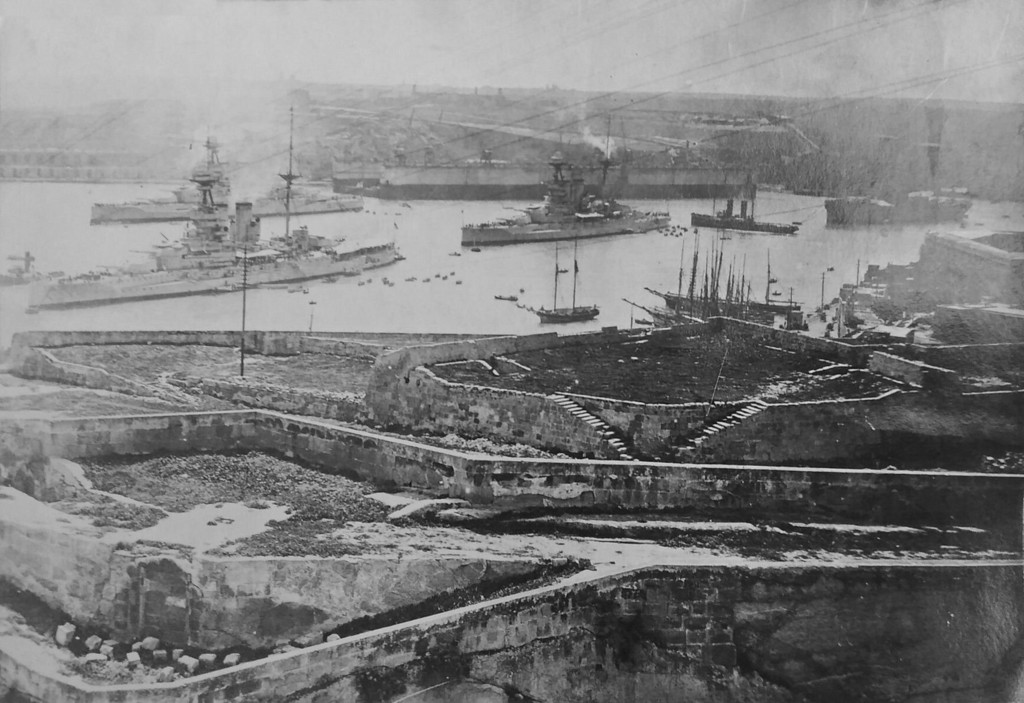 British and French battleships at Malta