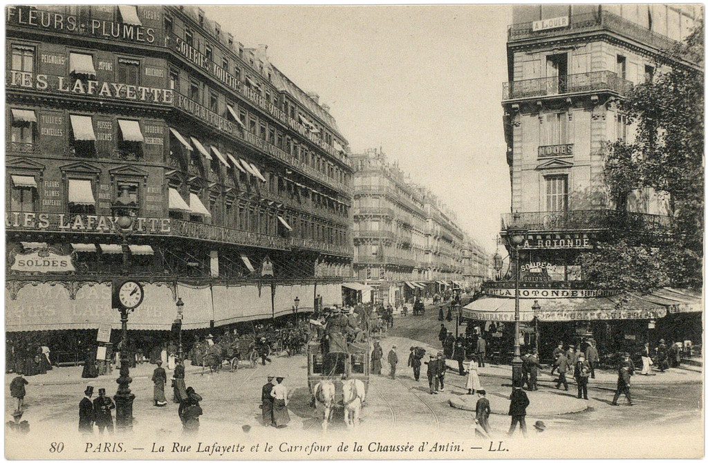 La Rue Lafayette et le Carrefour de la Chaussée d'Antin