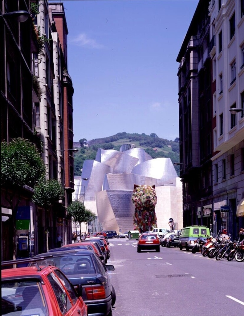 Bilbao, el Guggenheim y Puppy vistos desde la calle Iparragirre