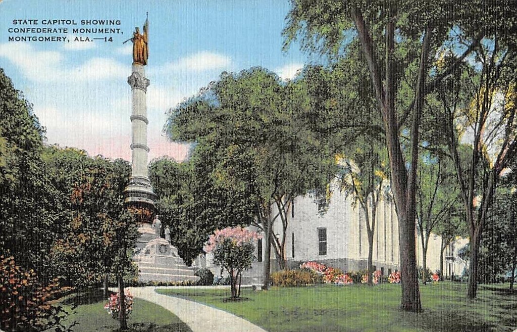 Montgomery. Confederate Soldiers' Monument & State Capitol