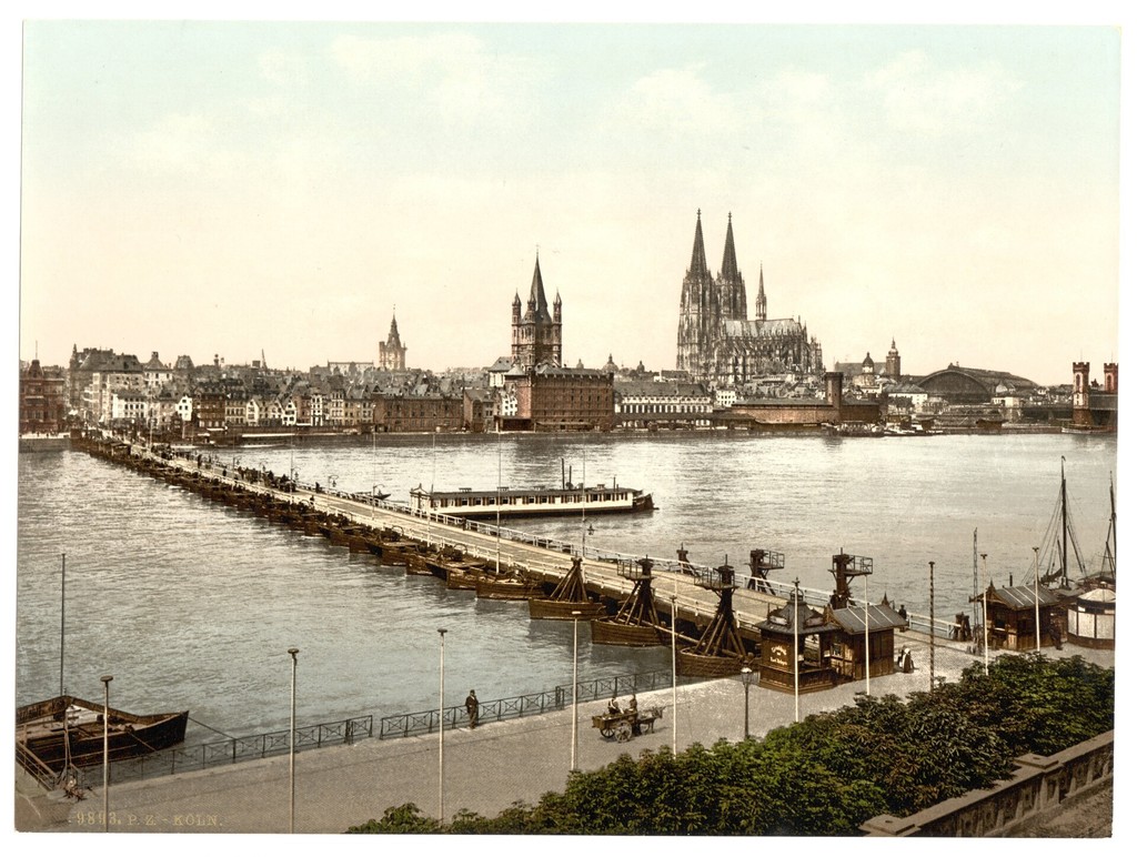General view, Cologne. The Rhine