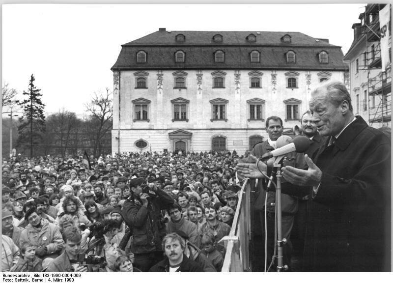 SPD-Wahlkundgebung mit Willy Brandt auf dem Platz der Demokratie