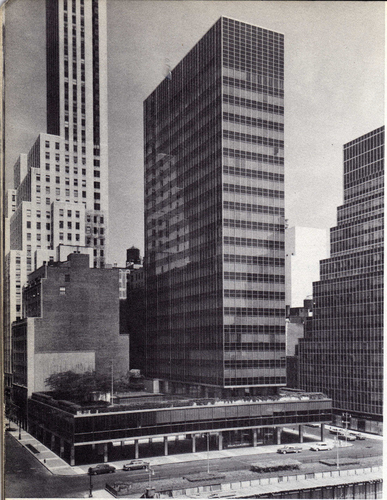 The Lever House and Du Pont Building. May 1958.