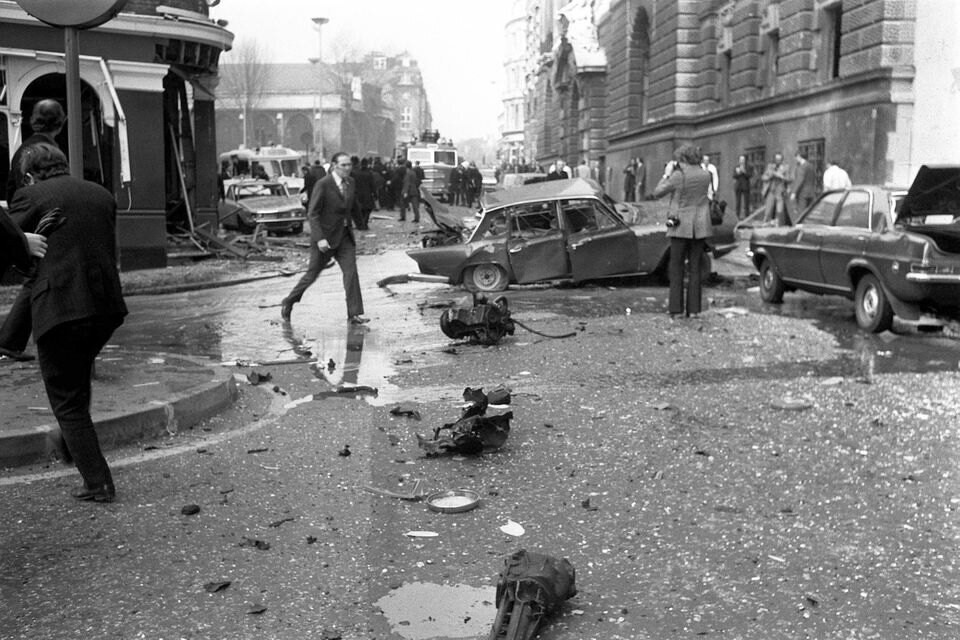 The aftermath of the Old Bailey bomb attack