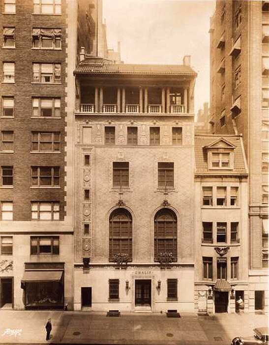 Chalif and his building at 163 W. 57th Street