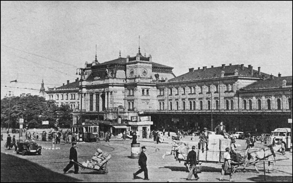 Brno, nádraží. Pohled na hlavní nádraží