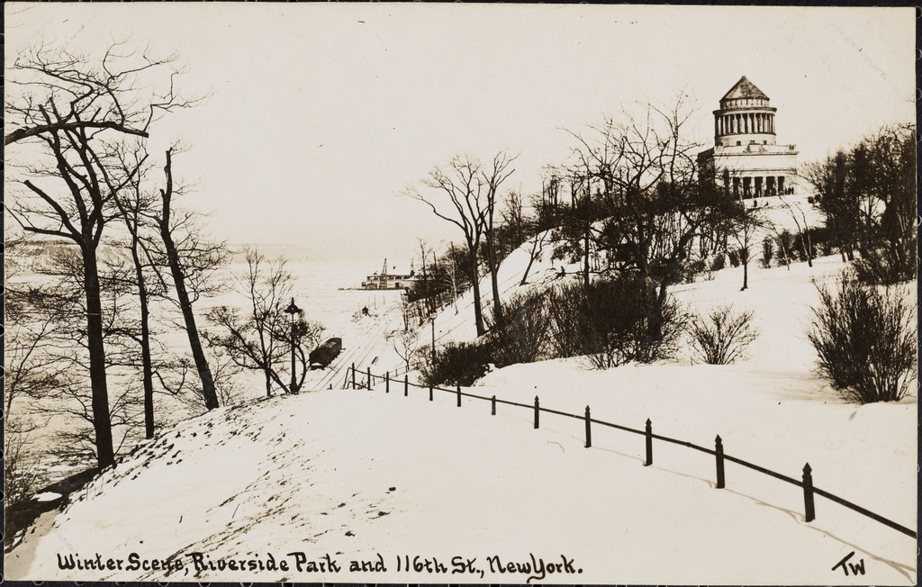 Winter Scene, Riverside Park and 116th Street