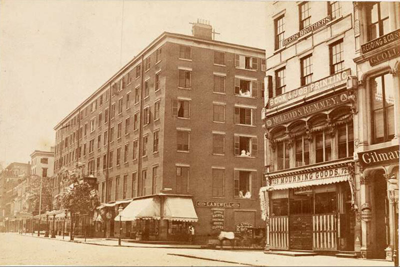 New York Hotel, Broadway south from Waverly Place