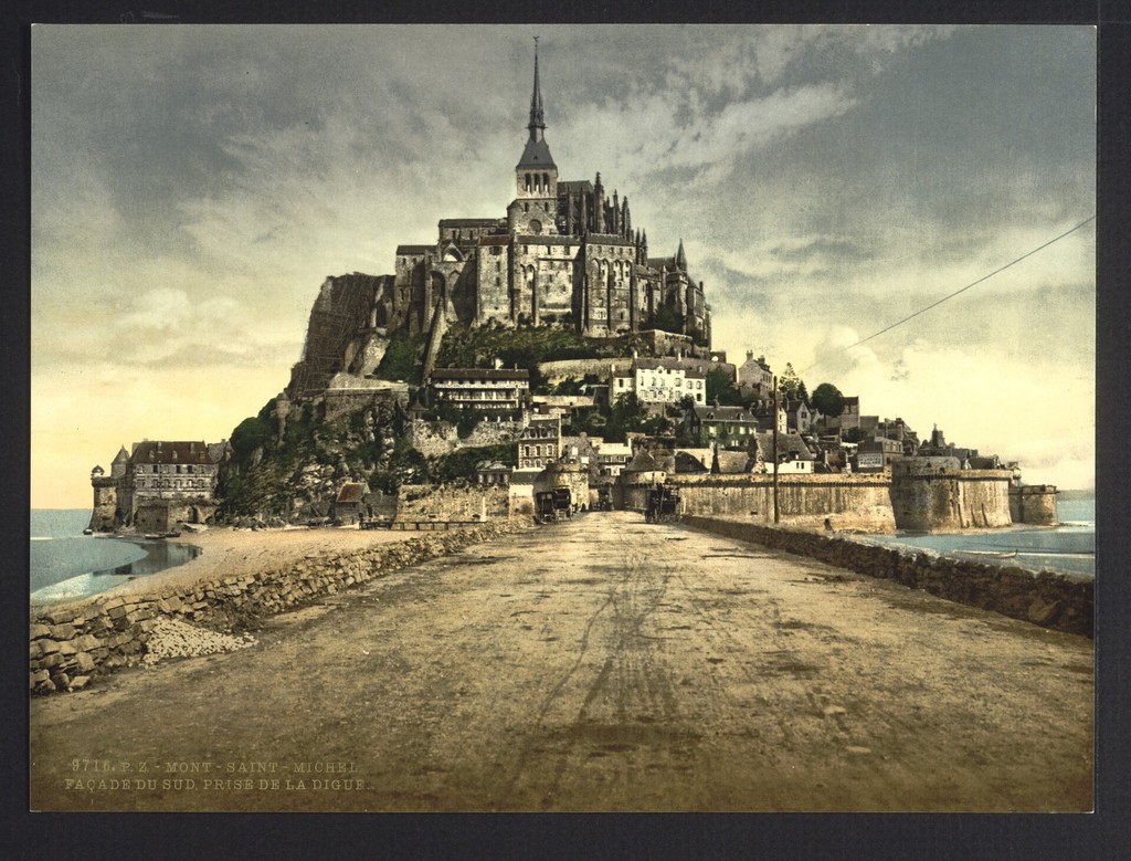 South front from the dike. Mont St. Michel