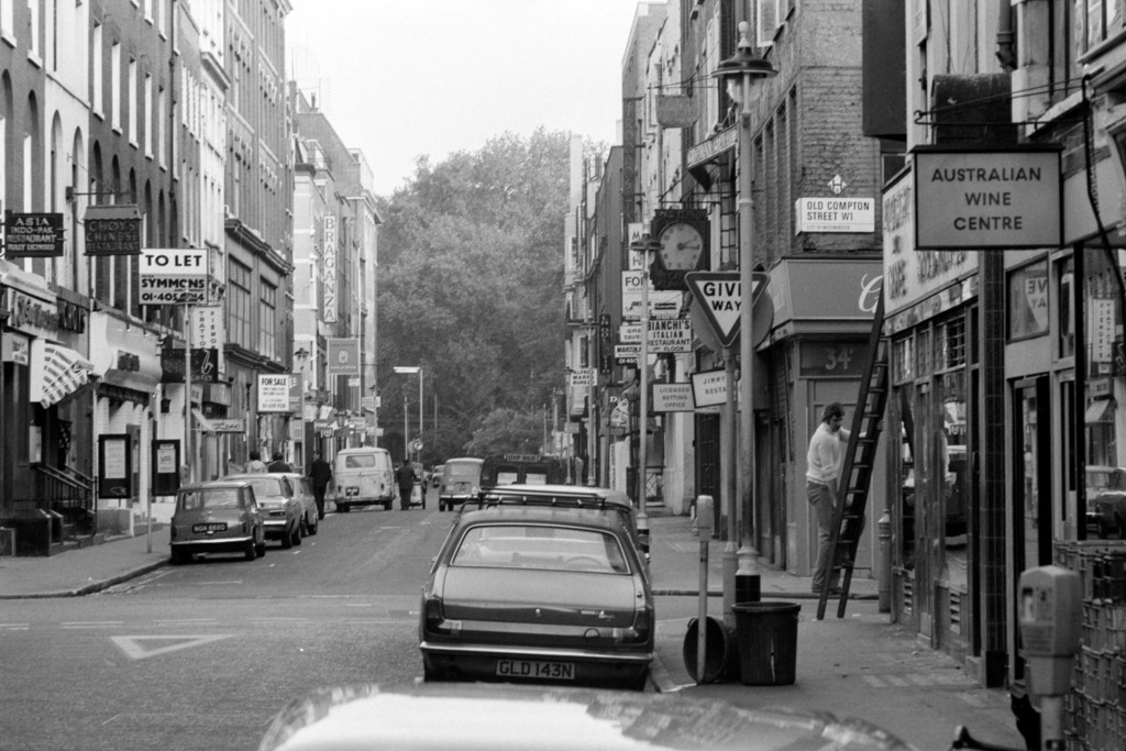 Frith Street, view towards Soho Square