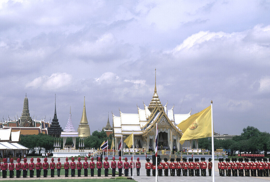 Sanam Luang. Celebrating the Golden Jubilee of Accession to the Throne of King Rama IX