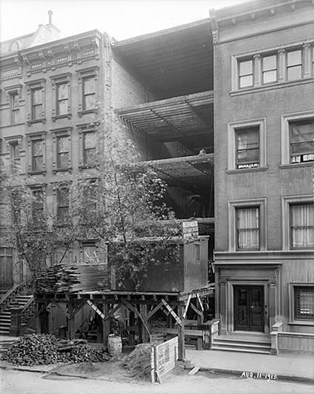36 East 75th Street. Front view construction.