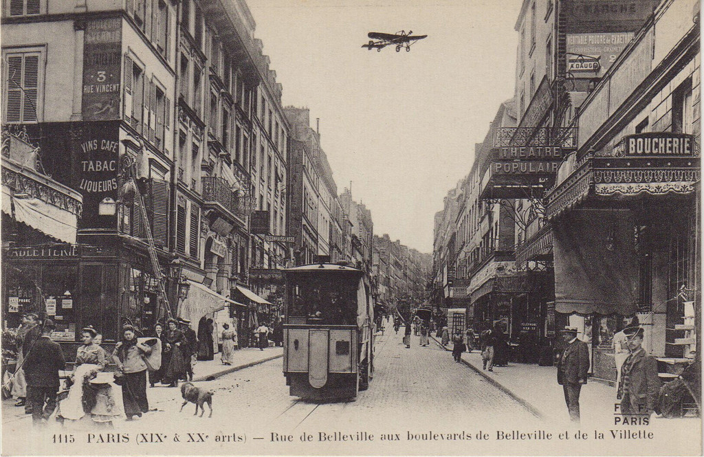 Rue de Belleville aux Boulevards de Belleville et de la Villette