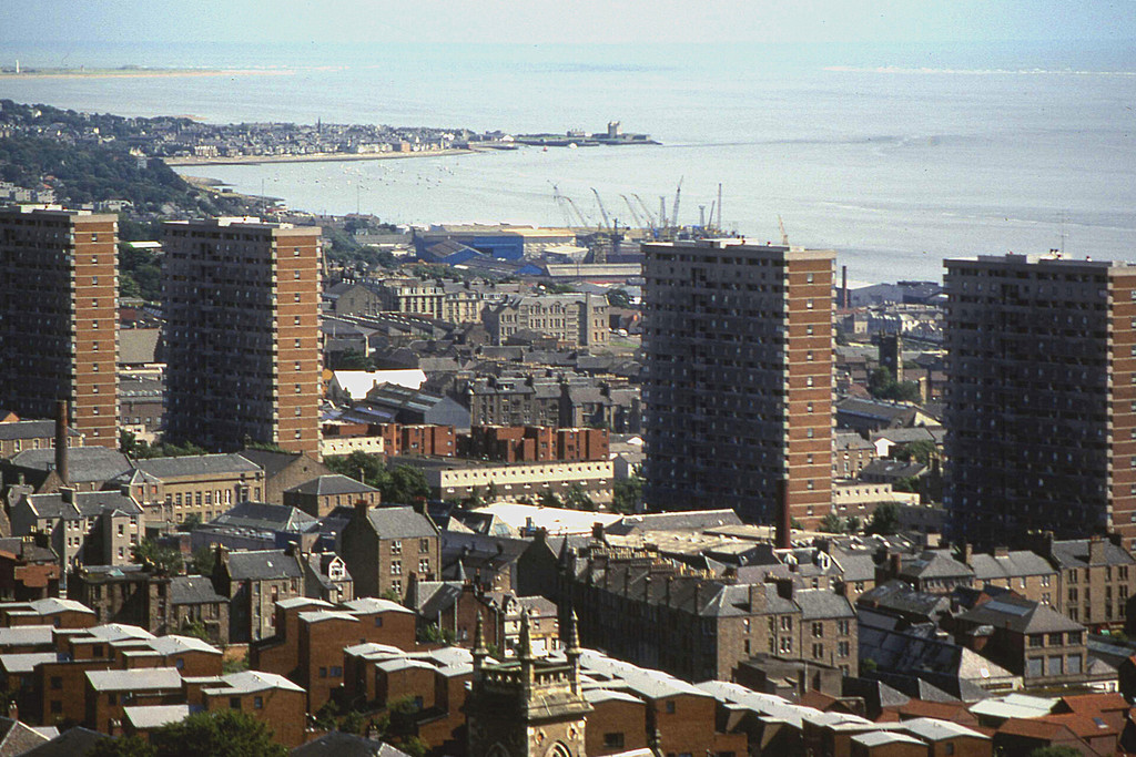 Dundee. Maxwelltown multis and Broughty Ferry from the Law