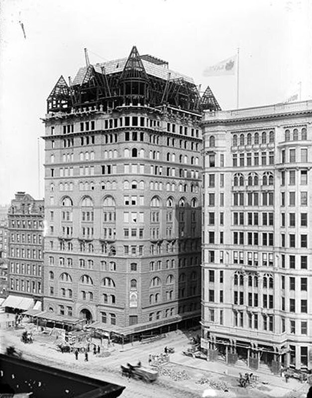 Hotel Netherlands under contruction. N.E. corner of Fifth Avenue and 59th Street