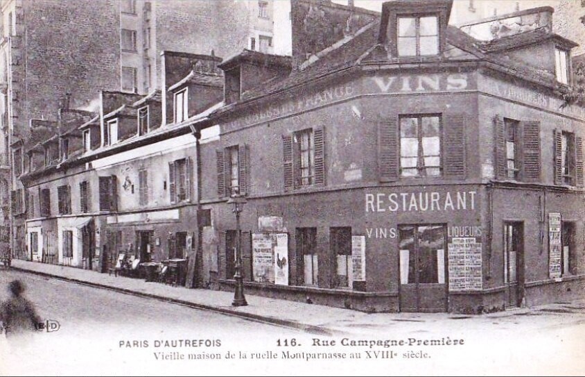 Rue Campagne Première, angle ruelle Montparnasse