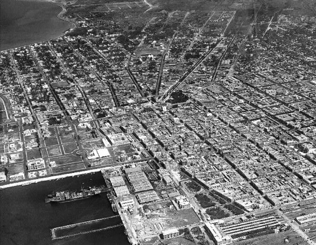 Veracruz. Fotografía aеrea de la ciudad en 1946