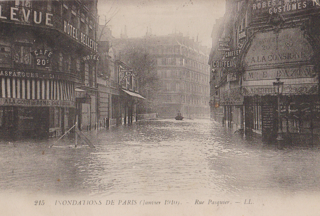 Inondation à Paris. Janvier 1910. Passecha Street