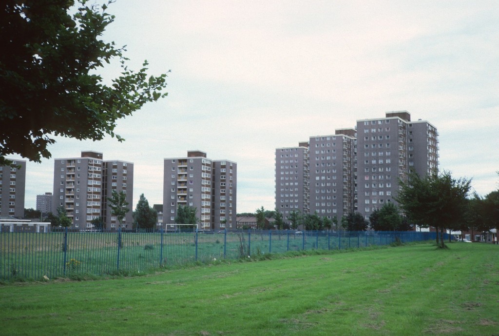 View of 11-storey blocks on Wellgreen Road and Childwall Heights blocks