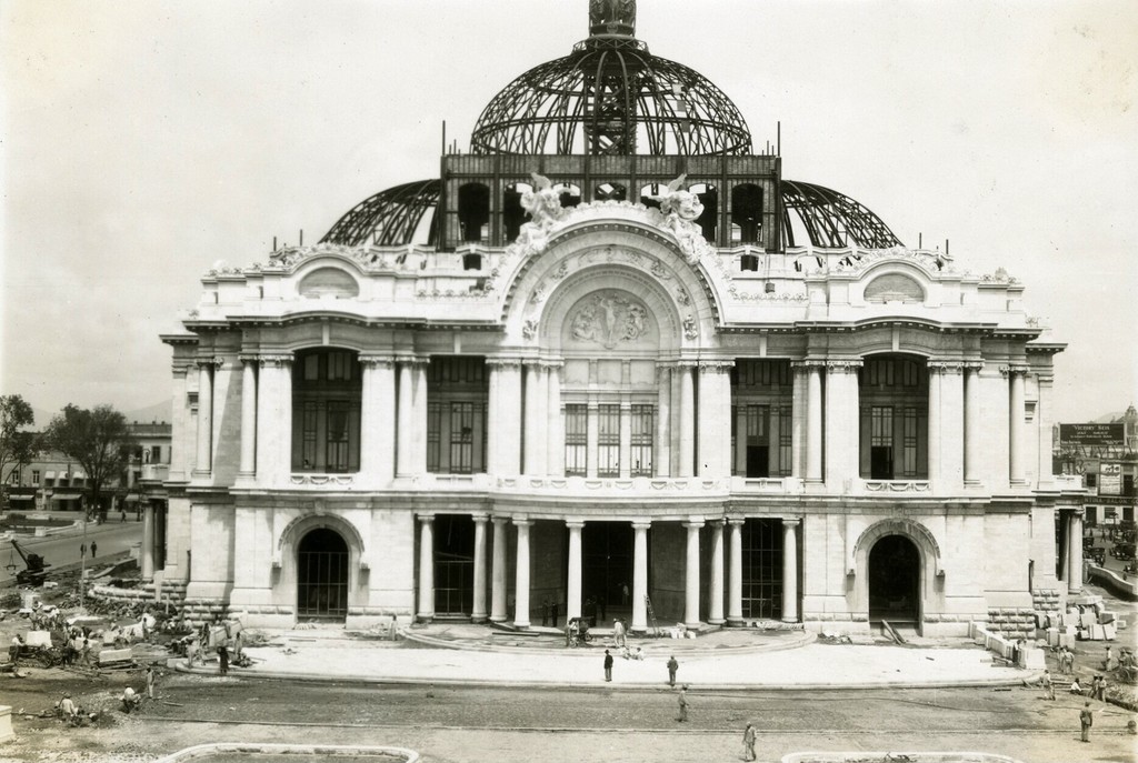 Construcción del Palacio de Bellas Artes