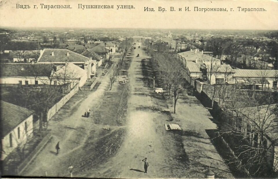 The view from the water tower on the street. Pushkin