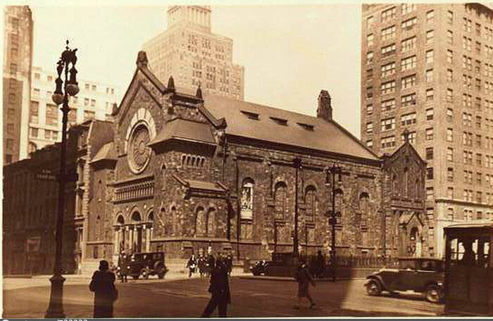 N.W. corner of 34th Street the Community Church (1867) is being demolished