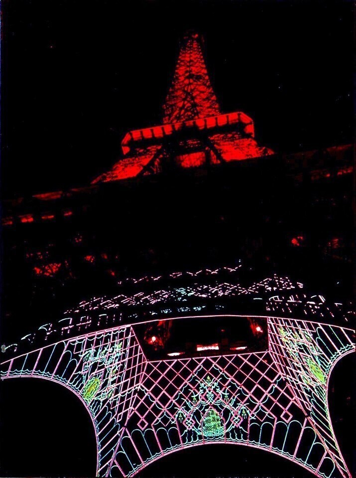 Illumination of the Eiffel Tower during the World Expo
