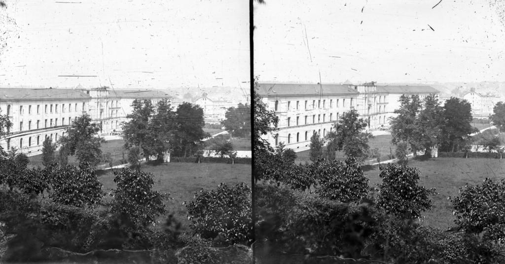 Hôpital cantonal de Genève (stereofoto)