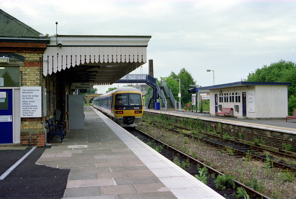 Moreton-in-Marsh railway station. Looking north towards Honeybourne