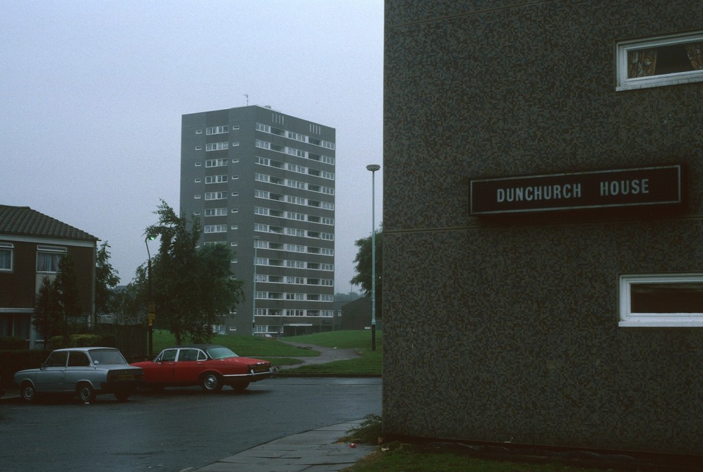 Birmingham. View of Dunchurch House with 13-storey block in background
