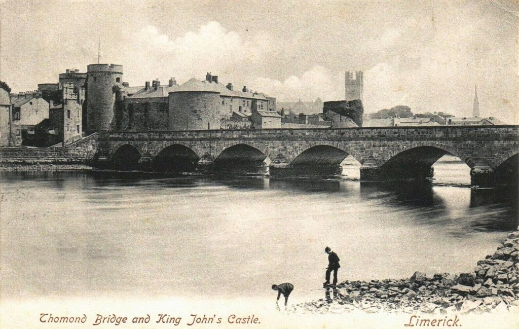 Limerick. Thomond Bridge & King John's Castle