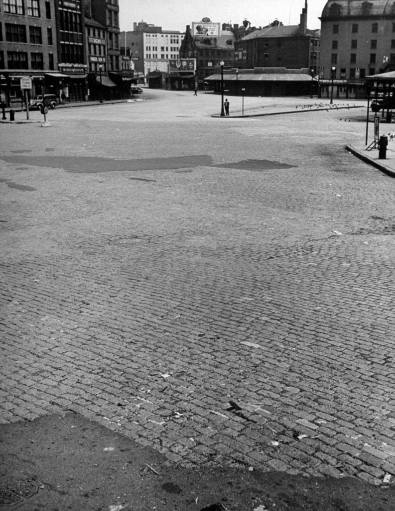 Brick-paved Dock Square