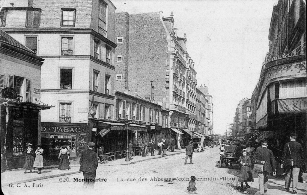 La rue des Abbesses (coin Germain Pilon)