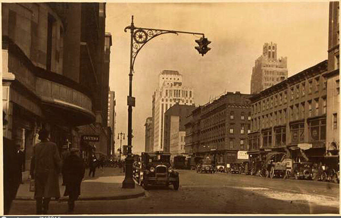 North on Sixth Avenue from S.W. corner of 54th Street