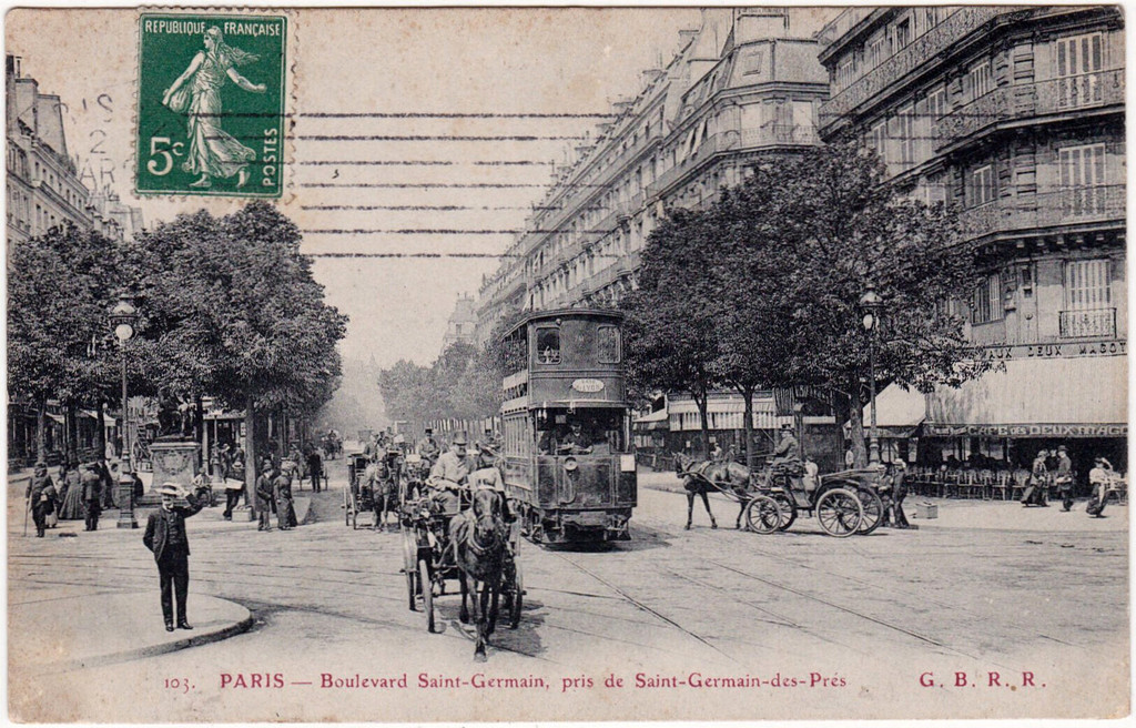 Boulevard Saint-Germain pris de Saint-Germain-des-Prés