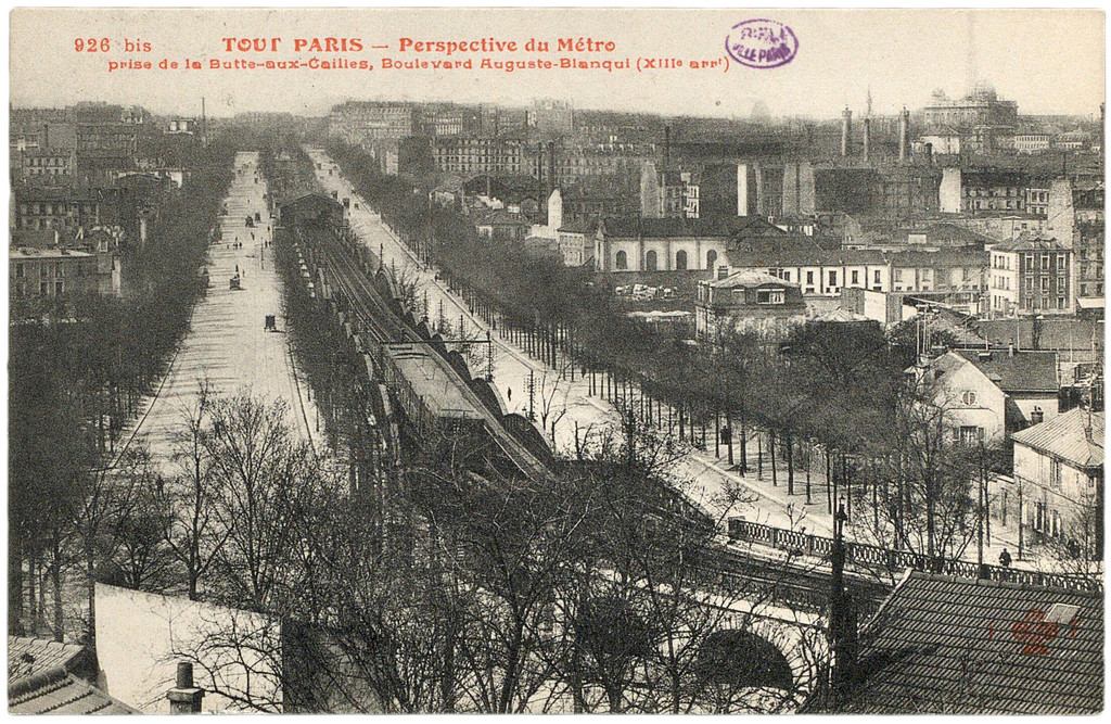 Perspective du Métro, prise de la Boulevard Auguste-Blanqui