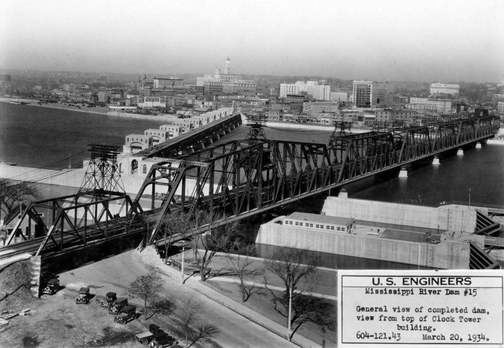 Rock Island / Davenport. Government Bridge & Roller Dam