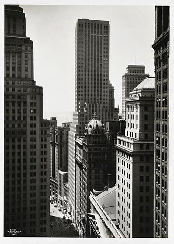 30 Broad Street. View of Continental Bank Building and Lower Manhattan
