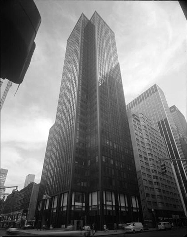 1370 Sixth Avenue, S.E. corner of 56th Street, general view looking up.